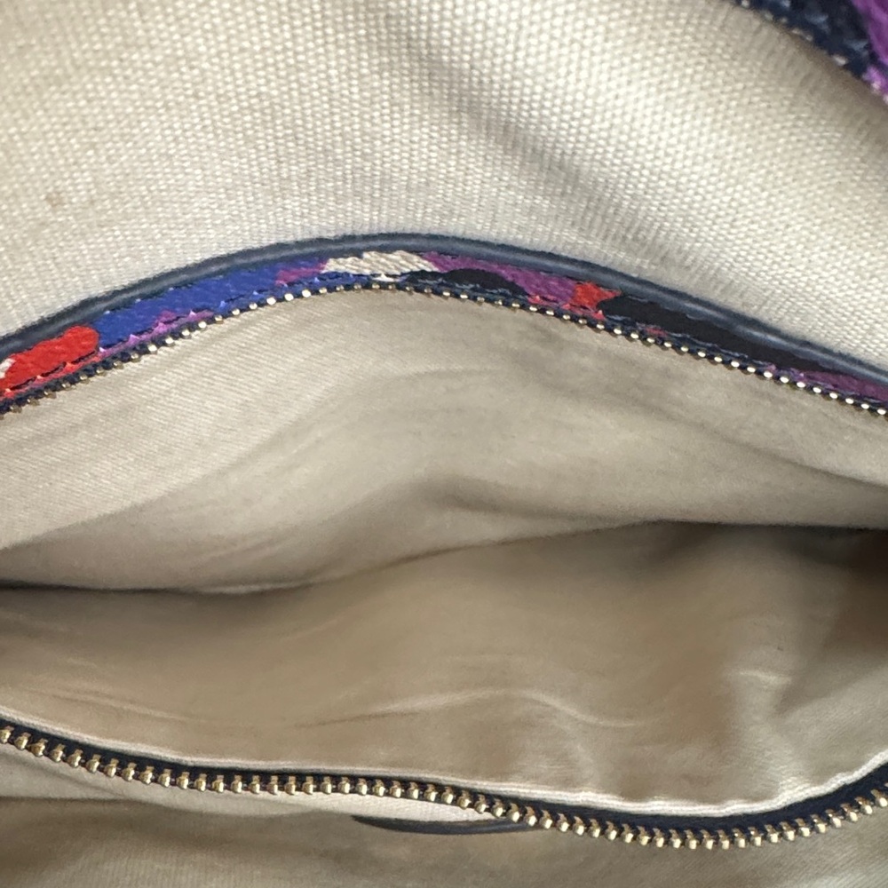 Tory Burch Robinson Satchel – Oceanic Camo Floral Print - Picture 13 of 14